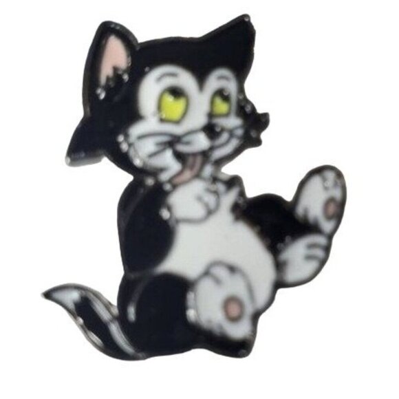 Figaro Cat Lapel Pin Pinocchio Pet Badge Pin Brooch Accessories Jewelry Gift - Picture 1 of 6